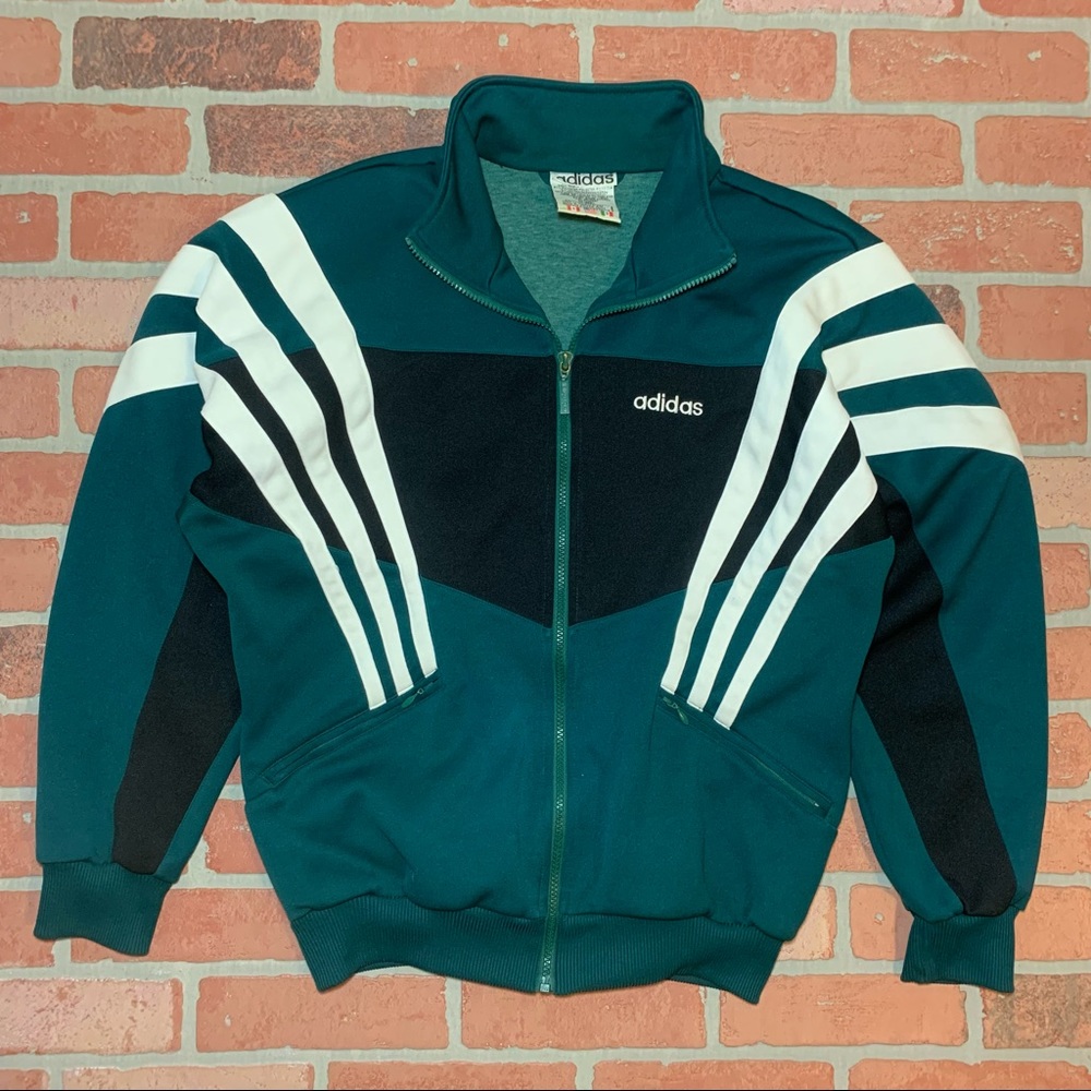 Sz S vintage ADIDAS lightweight jacket sweatshirt zip up 90s